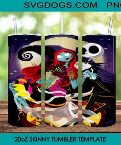 Scary Christmas Tumbler Design Sublimation PNG File Digital Download, Jack And Sally Tumbler Design Sublimation PNG File Digital Download