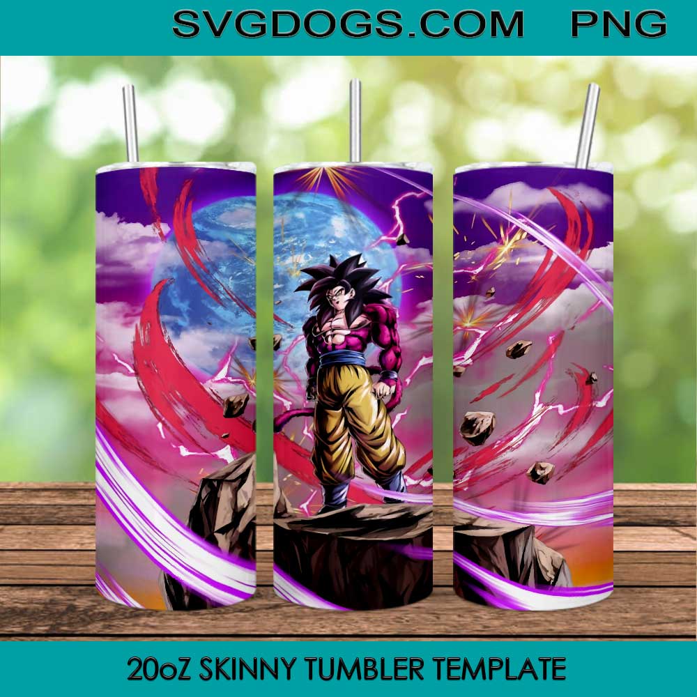 Goku Tumbler Wrap Design PNG File Digital Download