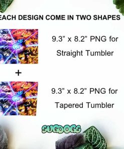 Son Goku Tumbler Wrap Design PNG File Digital Download