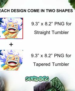 Luffy Onepiece Tumbler Design Sublimation PNG File Digital Download