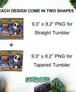Skellington Matches Tumbler Design Sublimation PNG File Digital Download, Jack Skellington Pumpkin Tumbler Design Sublimation PNG File Digital Download 1