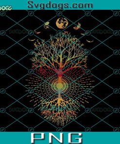 Phases Of The Moon Retro 60’s 70’s Vibe Tree Of Life PNG, Tree PNG