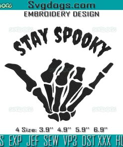 Stay Spooky Skeleton Hand Embroidery Design File, Read The Full titleStay Spooky Skeleton Hand Embroidery Design File, Halloween Embroidery Design File
