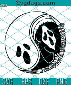 Yin Yang Ghost Grim Reaper SVG, Halloween SVG, Yin Yang SVG