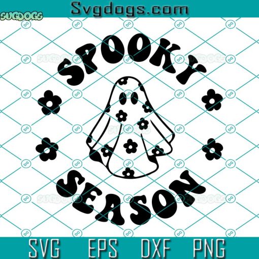 Spooky Season SVG, Cute Ghost Girl SVG, Fall Halloween Spooky Season SVG