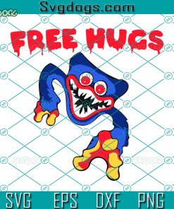 Huggy Wuggy Free hugs Poppy Playtime Fnf Svg, Friday Night Funkin Svg, Huggy Wuggy Svg