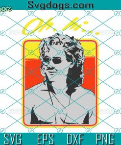Stranger Things Billy Greyscale Oh Hi Boxed Premium Svg, Billy Hargrove Dacre Montgomery Stranger Things Svg, Stranger Things Svg