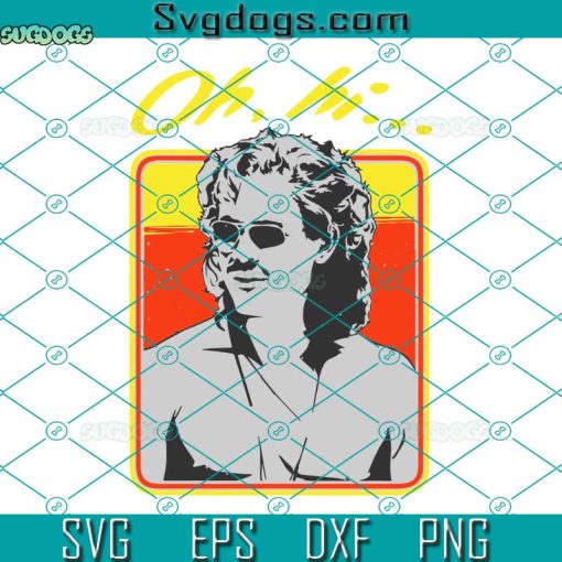 Stranger Things Billy Greyscale Oh Hi Boxed Premium Svg, Billy Hargrove Dacre Montgomery Stranger Things Svg, Stranger Things Svg