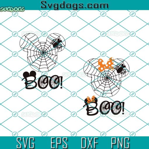 Bundle Boo Halloween Spider Web SVG, Trick Or Treat SVG, Spooky Vibes SVG, Boo SVG