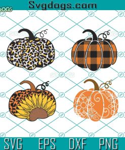 Pumpkin SVG Bundle, Fall Pumpkin SVG, Leopard Pumpkin SVG