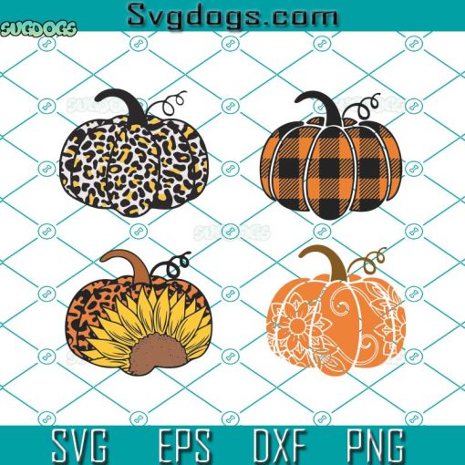 Pumpkin SVG Bundle, Fall Pumpkin SVG, Leopard Pumpkin SVG