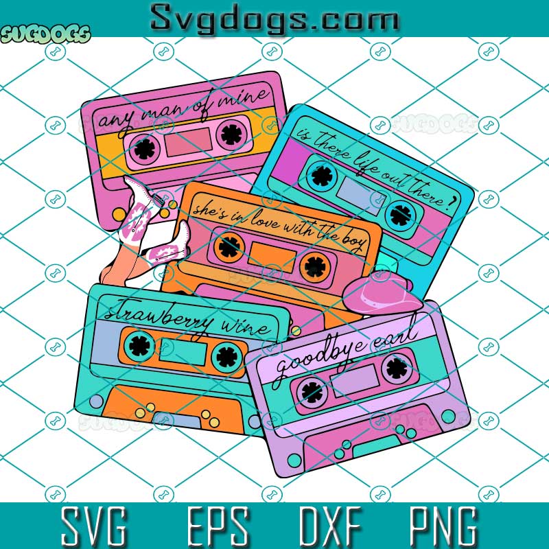 90s Country Cassette Tapes SVG, Retro SVG, Western SVG