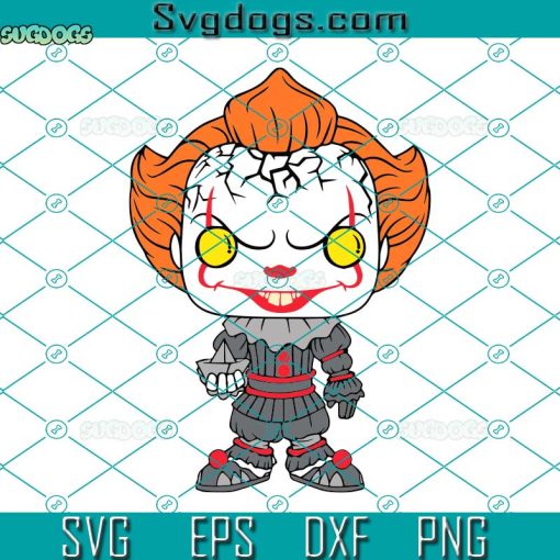 PennyWise Svg, Funko SVG, PennyWise Horror Movie SVG, Halloween SVG, Movie Character Killer SVG