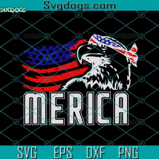 USA Eagle Head American Flag SVG, Merica American Flag SVG, Eagle 4th Of July SVG