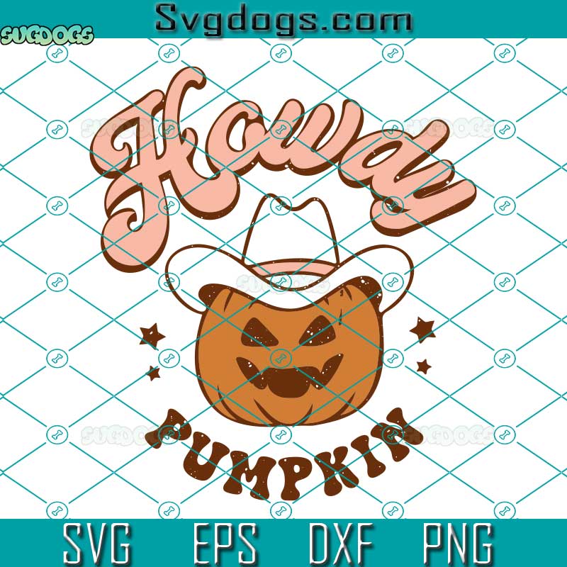 Howdy Pumpkin SVG, Halloween SVG, Pumpkin Cowboy SVG