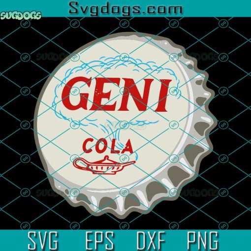 Vintage Genie Soda Bottlecap SVG, Soda Bottlecap SVG, Cola SVG