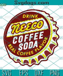 Vintage Neeco Coffee Soda Bottlecap SVG, Drink Neeco Coffee Soda SVG, Bottlecap SVG
