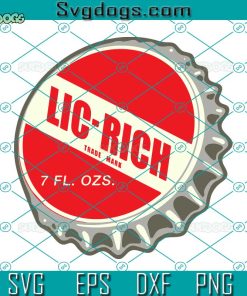Lic Rich Licorice Soda Bottlecap SVG, Soda Bottlecap SVG