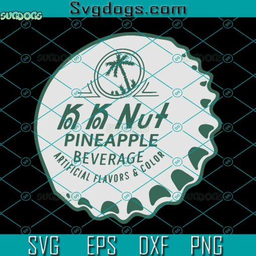 Ko Ko Nut Pineapple Soda Bottlecap SVG, Soda Bottlecap SVG