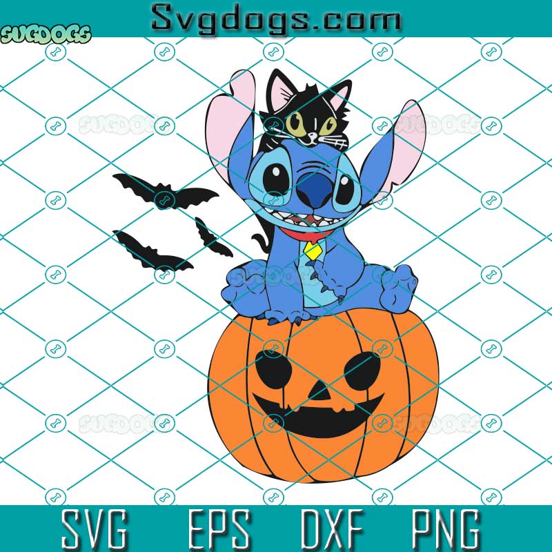 Halloween Pumpkin Stitch SVG, Stitch Halloween SVG