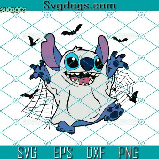 Stitch Ghost Costume SVG, Trick Or Treat SVG, Spooky Vibes SVG