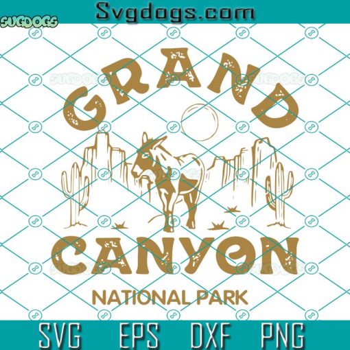 Grand Canyon National Park Svg, Retro Cactus Svg