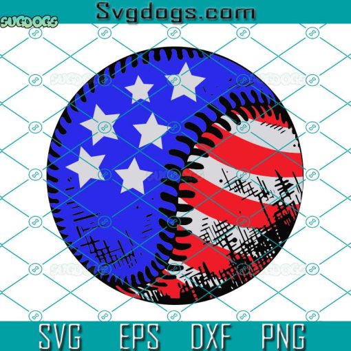 Baseball American Flag Svg, 4th Of July Gift Svg, Baseball Svg