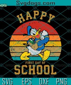 Disney Teacher Happy School Svg, Donald Duck Svg, School Svg