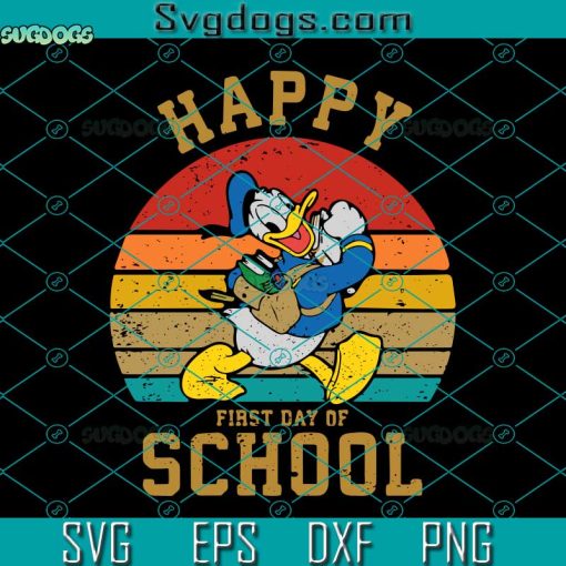 Disney Teacher Happy School Svg, Donald Duck Svg, School Svg