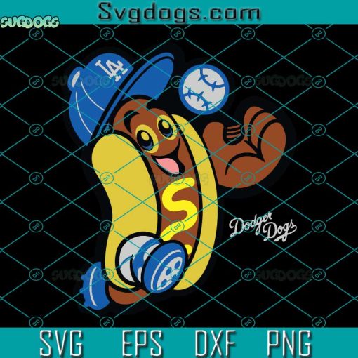 Dodger Dog Time Svg, Los Angeles Dodgers Baseball Svg, Baseball Svg, Sport Svg