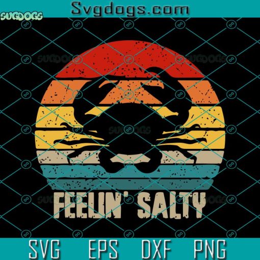 Feelin Salty Maryland Crab Sunset Graphic Svg, Crab Svg, Feelin Salty Svg