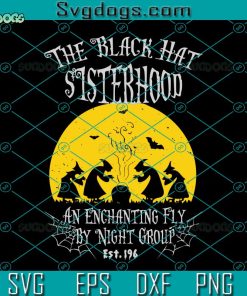 The Black Hat Sisterhood Svg, An Enchanting Fly By Night Group Svg, Witches Halloween Svg