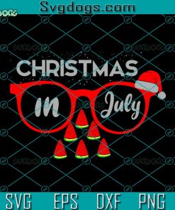 Christmas In July Svg, Christmas In July Santa Hat Sunglasses Summer Vacation Classic Svg, Summer Svg