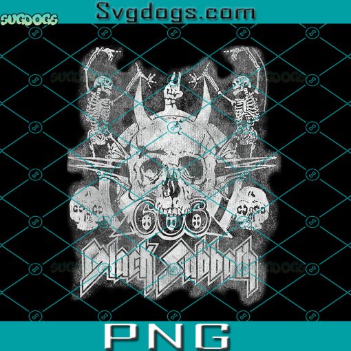 Black Sabbath PNG, Squelettes De Danse Vintage Officiels De Black Sabbath PNG, Skull PNG