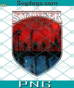Stranger Things Group Shot Mindflayer Trail PNG, Stranger Things PNG