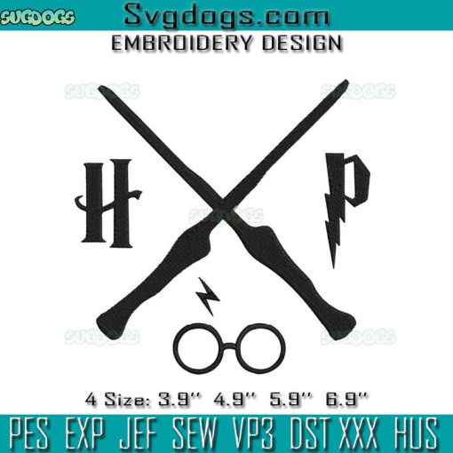Magic Wand Embroidery Design File, HP Embroidery Design File
