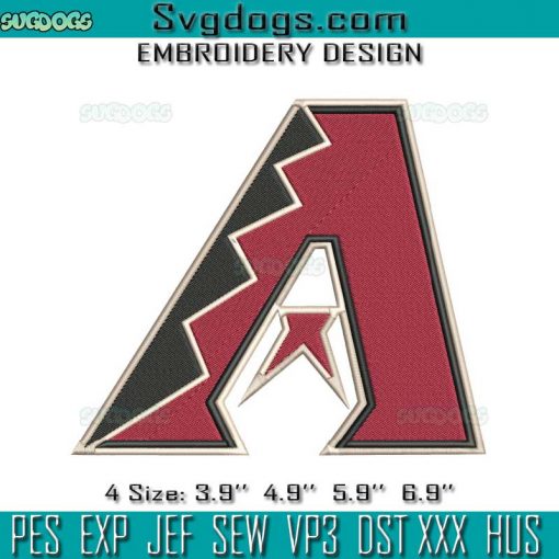 Arizona Diamondbacks Logo Embroidery Design File, Arizona Embroidery Design File