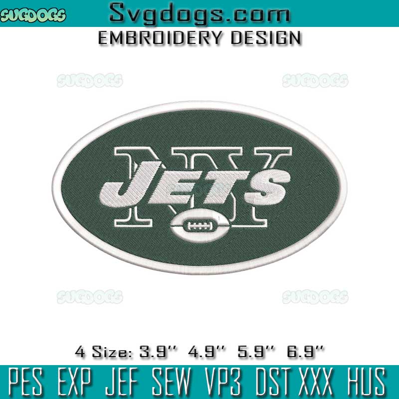 New York Jets Logo Embroidery Design File, New York Embroidery Design File