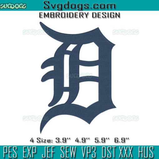 Detroit Tigers Logo Embroidery Design File, DT mbroidery Design File