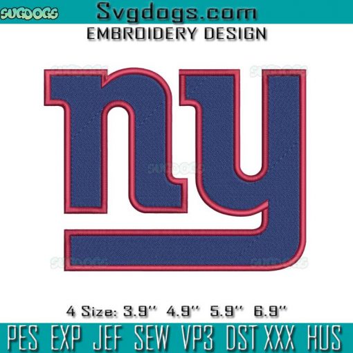 New York Giants Logo Embroidery Design File, New York Embroidery Design File