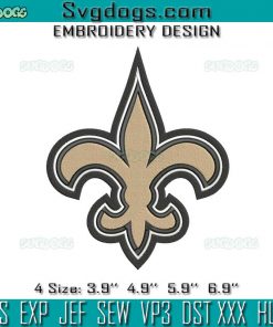 New Orleans Saints Logo Embroidery Design File, New Orleans Saints Embroidery Design File