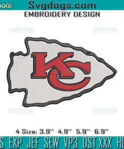 Kansas City Chiefs Logo Embroidery Design File, Kansas City Chiefs Embroidery Design File