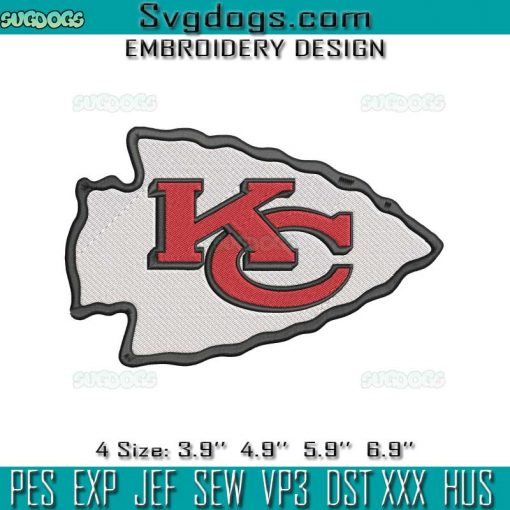 Kansas City Chiefs Logo Embroidery Design File, Kansas City Chiefs Embroidery Design File