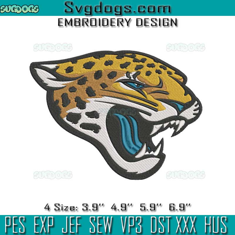 Jacksonville Jaguars Logo Embroidery Design File, Jacksonville Jaguars Embroidery Design File