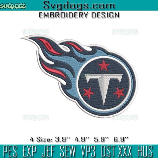 Tennessee Titans Logo Embroidery Design File, Tennessee Titans Embroidery Design File