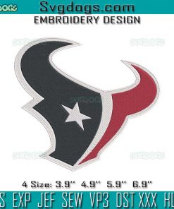 Houston Texans Logo Embroidery Design File, Houston Texans Embroidery Design File