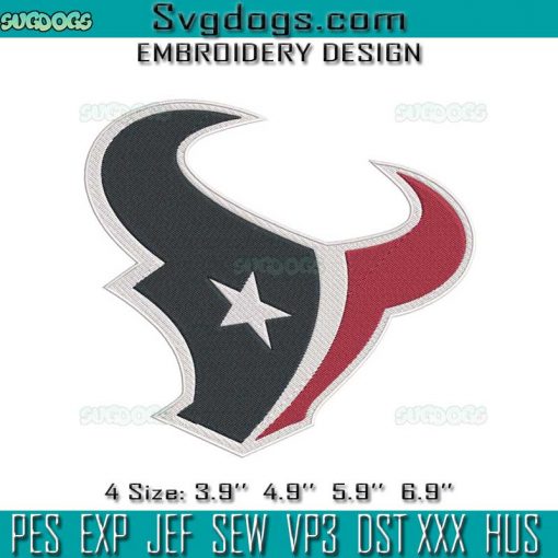 Houston Texans Logo Embroidery Design File, Houston Texans Embroidery Design File