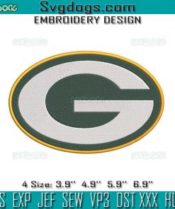 Green Bay Packers Logo Embroidery Design File, Green Bay Packers Embroidery Design File