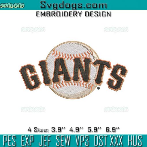 San Francisco Giants Logo Embroidery Design File, Giants Embroidery Design File