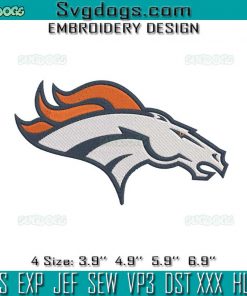 Denver Broncos Logo Embroidery Design File, Denver Broncos Embroidery Design File